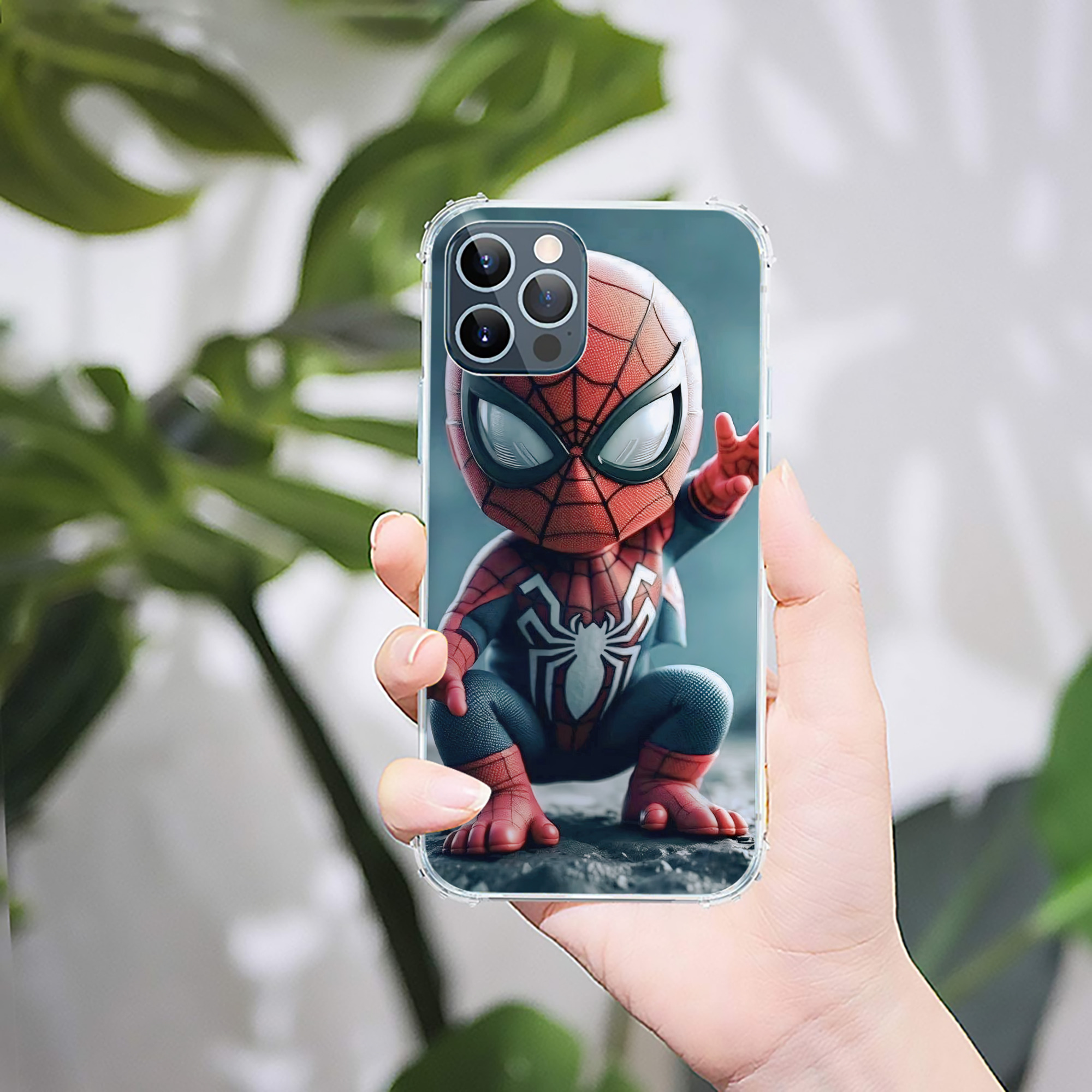 （画像用） Spider Man スパイダーマン 【iPhone 12シリーズ対応】透明スマホケース（クリアソフトケース）
